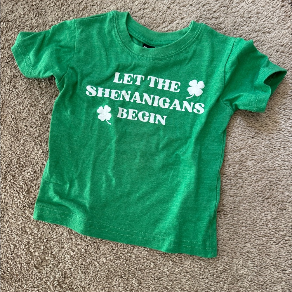 Let The Shenanigans Begin" toddler t-shirt is available in size 2T